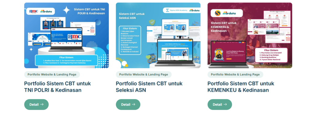 contoh portofolio Ardata
